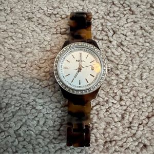 Price Drop! Fossil Women’s Stella Mini Faux Tortoise Watch